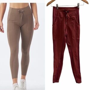 GLYDER Street Legging Burgundy Red Size XS